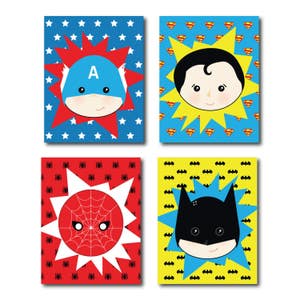 Avengers Superhero Art Print, Wall Art, Home Decor, Kids Decor, Nursery Decor