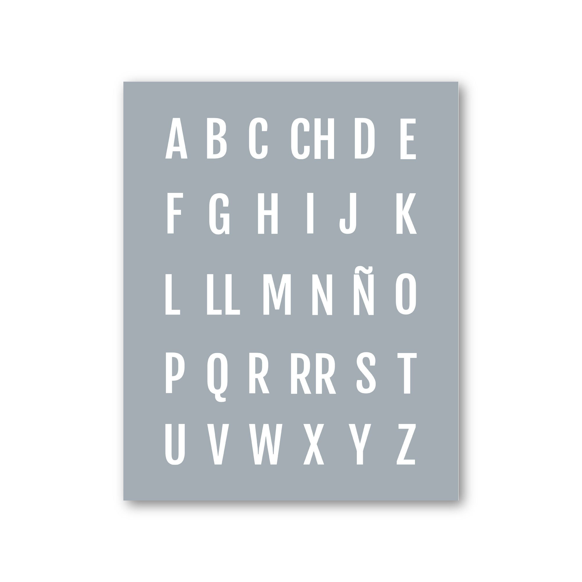 Spanish Alphabet Poster, Pick a Color, Abc Wall Art, Abecedario Poster, Alfabeto,Gender Neutral Nursery, ABC Poster
