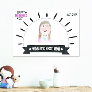 Afdrukbare beste moeder ter wereld, lastminutecadeau voor moeder, afdrukbare kaart voor Moederdag, kaart voor beste moeder ter wereld, tekenkaart voor moeder