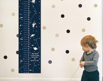 Children growth chart, Baby growth chart, Kids Height Chart, Space Themed Growth Chart,Wall Growth Chart, Wall Height Chart, Height ruler