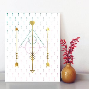 Printable Boho Print, Arrow Wall Decor, Tribal Nursery Decor, Instant ...