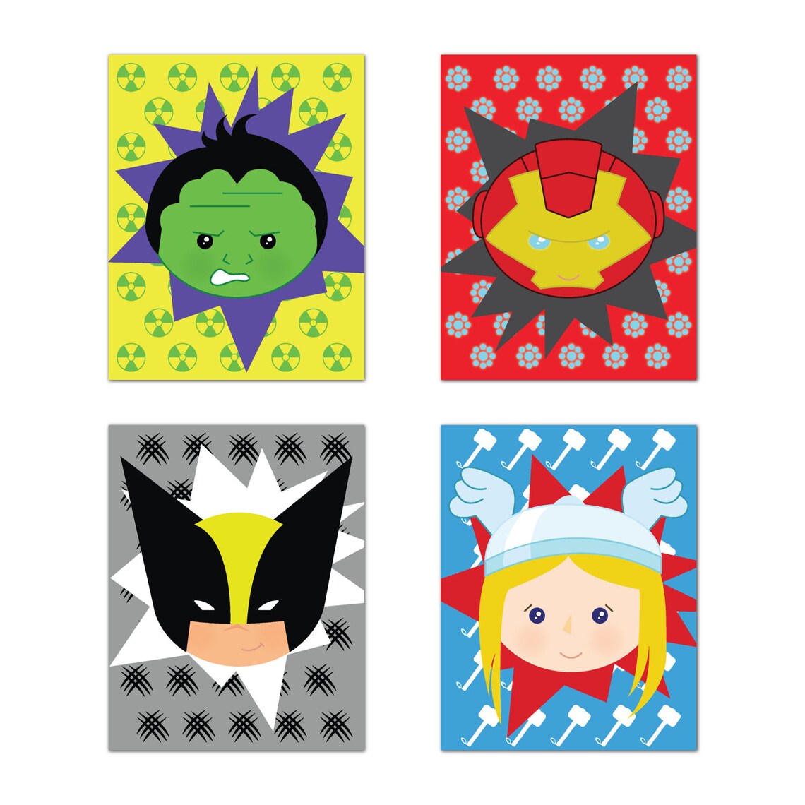 Superhero Nursery Marvel Wall Art Superhero Wall Art Teen Etsy