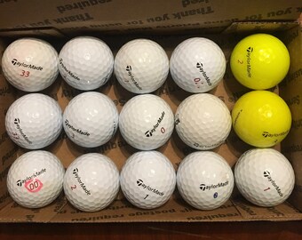 Used Taylor Made GOLF Balls - 13 White  - 2 - Yellow - Minor wear