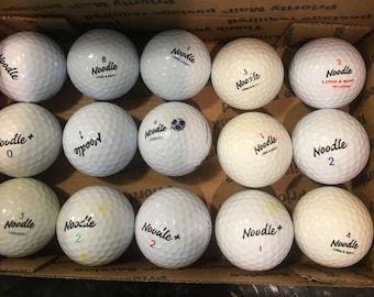 Used Noodle GOLF Balls - 15 White  - Minor wear