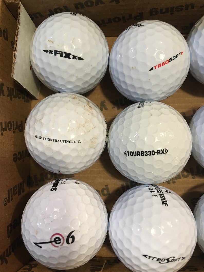 Used Bridgestone GOLF Balls 12 White 3 Yellow Minor Wear Etsy