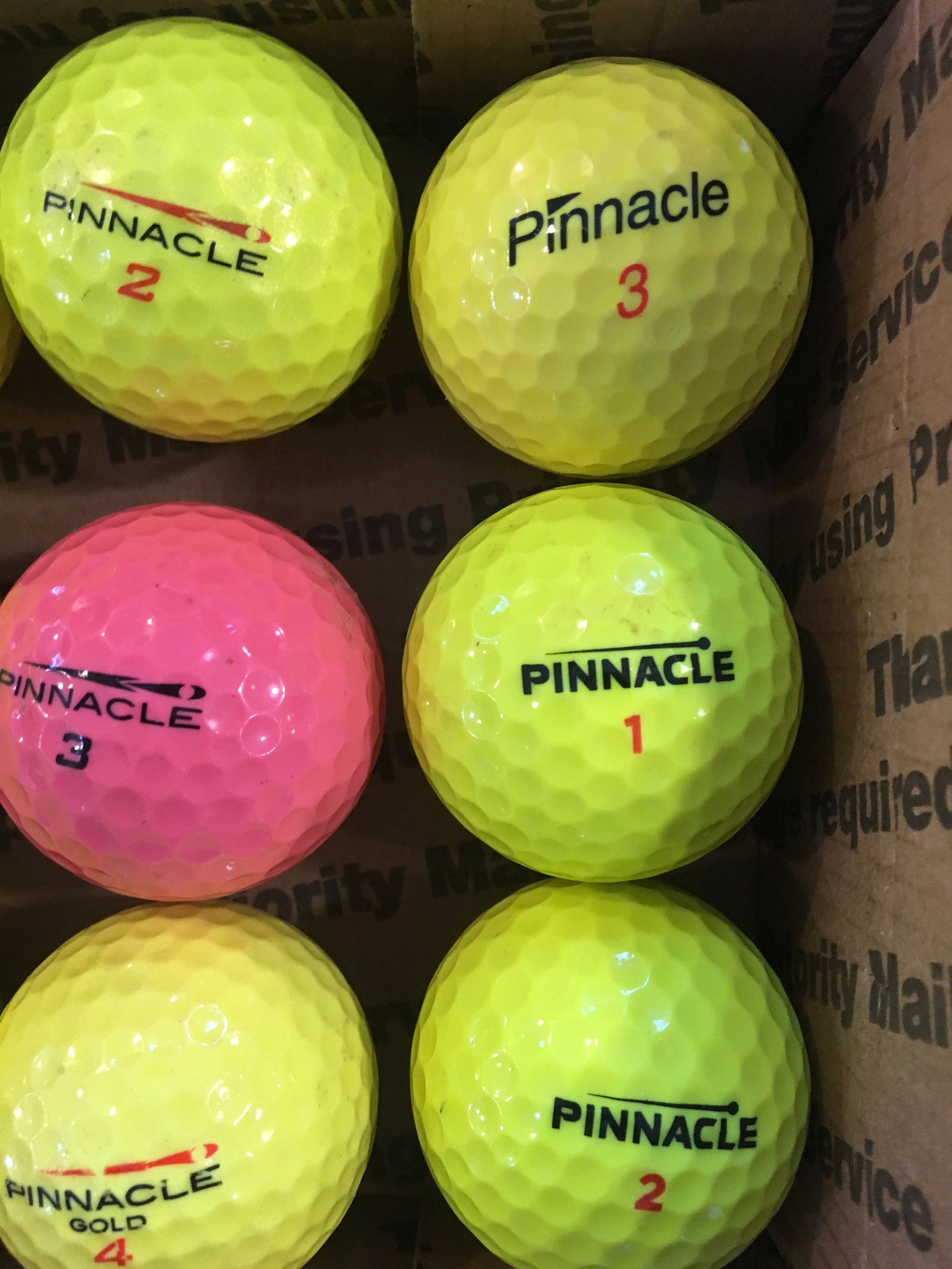 USED PINNACLE GOLF Balls 11 Yellow 2 Pink and 2 Orange Etsy Hong Kong