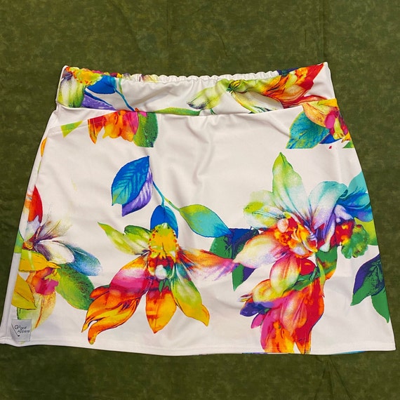 White Tropical Hawaiian Print Golf / Running / Pickle Ball Etsy