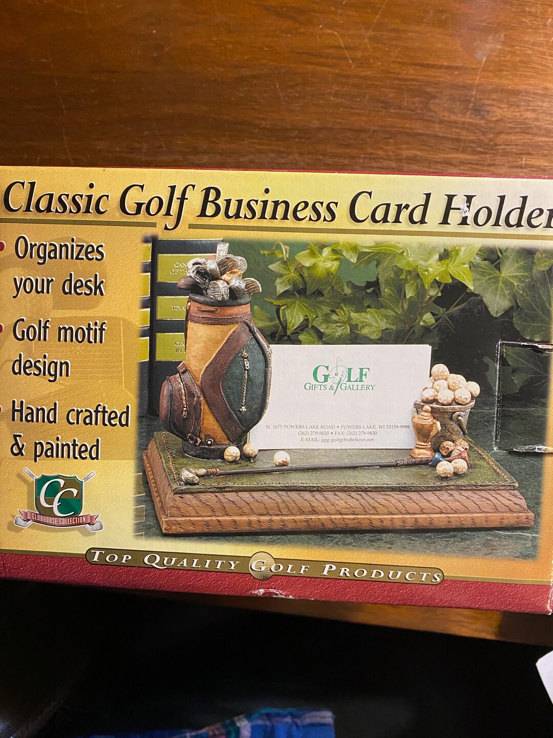 Classic Golf Business Card Holder Golf Motif Golf Bag Etsy