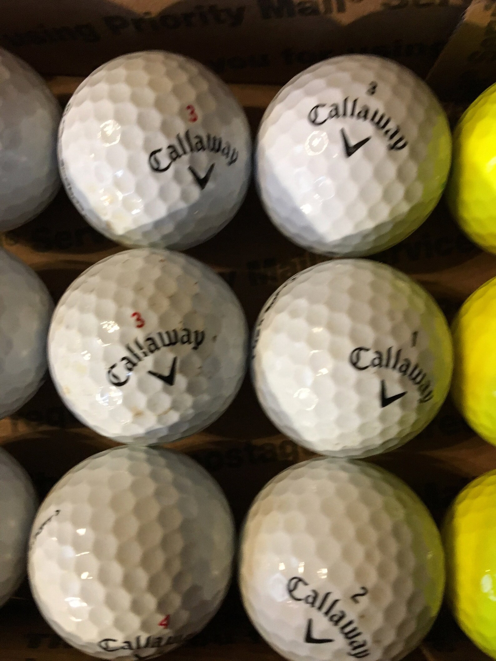 Used CALLAWAY GOLF Balls CHROMESOFT & Hexsoft 12 White 3 Etsy