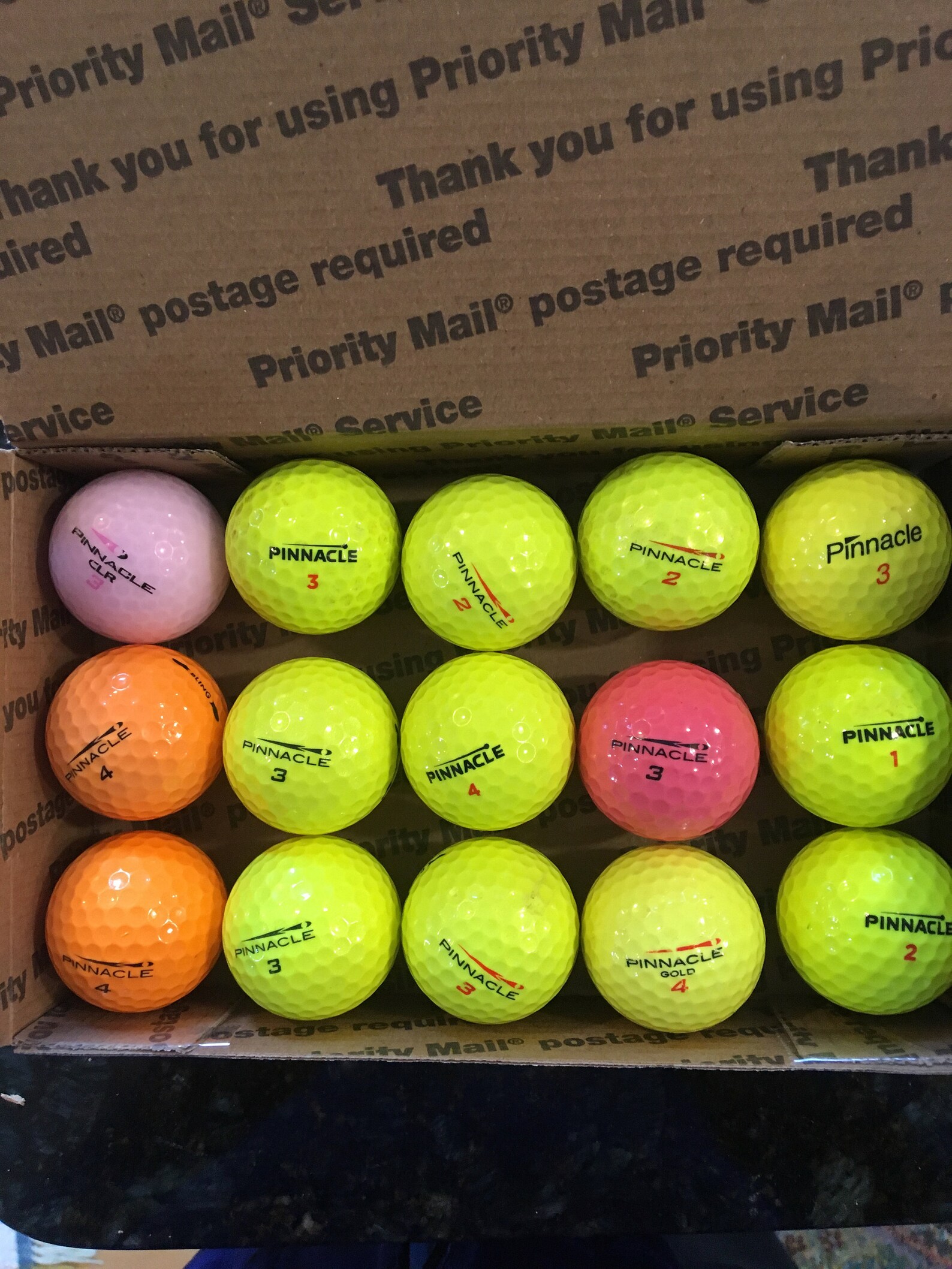 USED PINNACLE GOLF Balls 11 Yellow 2 Pink and 2 Orange Etsy Hong Kong