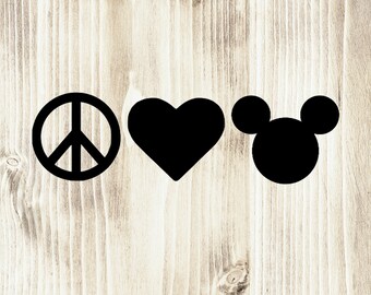 Download Peace love mickey | Etsy