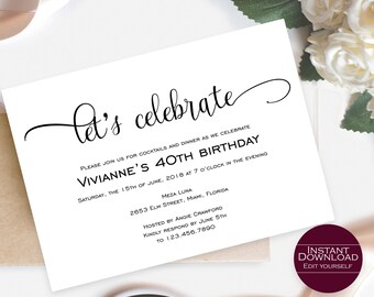 invitation template etsy