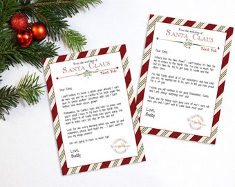 Editable Christmas Elf Letter Set Includes Returning and Goodbye Letters SLT-104