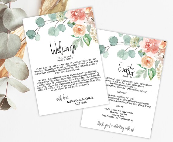 welcome bag card template wedding welcome card wedding itinerary printable itinerary msd 697 welcome card templates