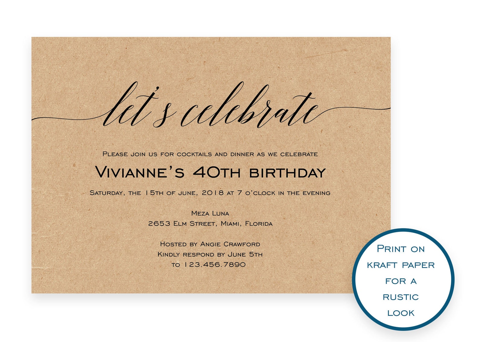 Birthday Invitation Party Invitation Template Generic | Etsy
