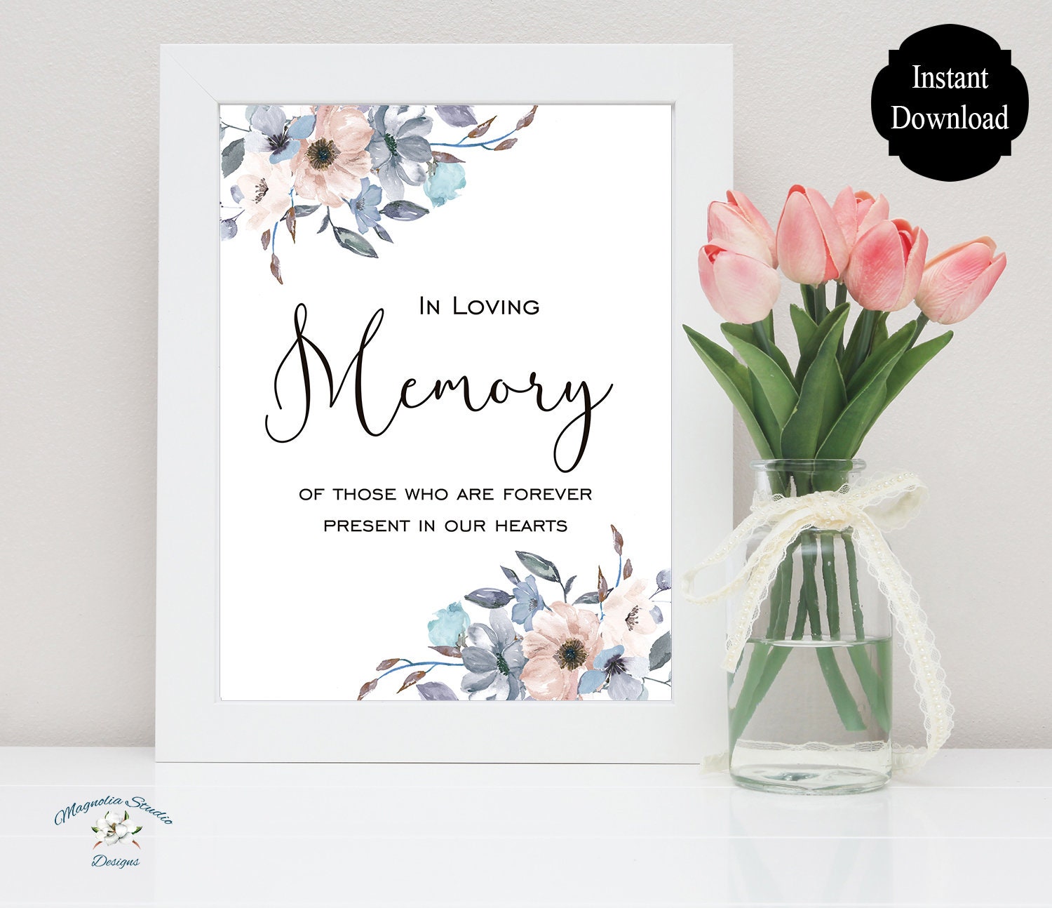 In Loving Memory Wedding Table Sign Wedding Printable Memorial Sign Memorial Table Sign Loved Ones Memory Sign Norah Collection