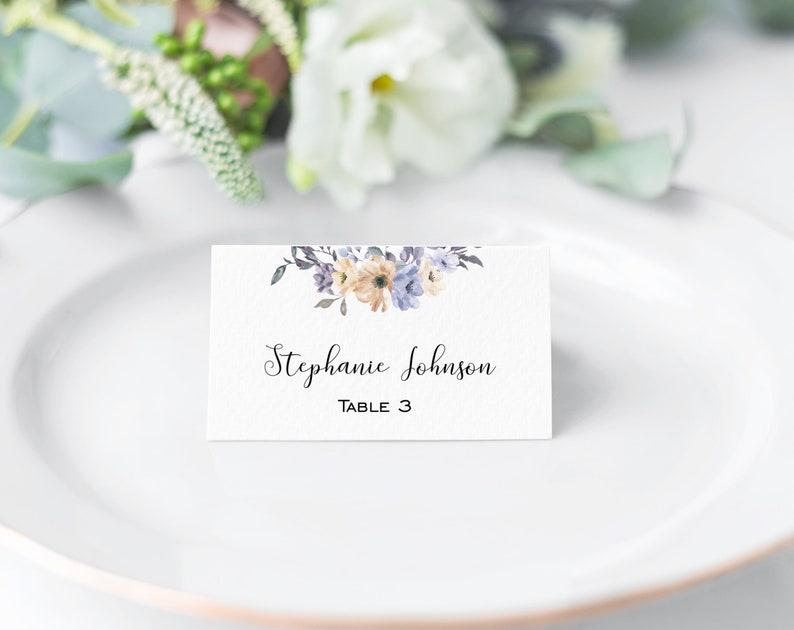 Printable Place Card Wedding Place Card Template Escort Card Editable Place Card Seating Card Place Card Template Nora Collection