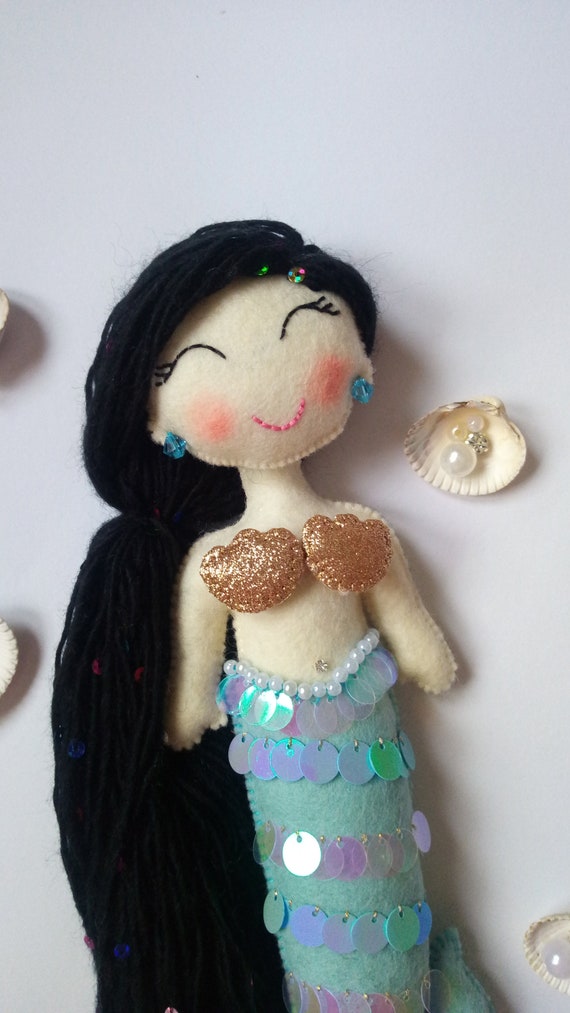 black little mermaid doll