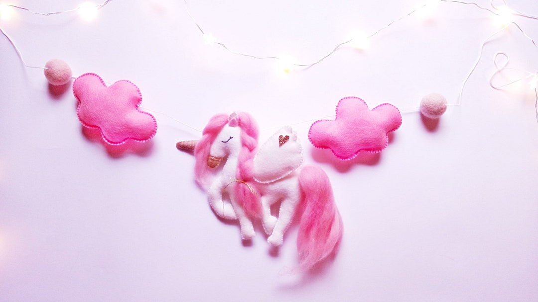 Baby Girl Garland Unicorn Garland Unicorn Baby Shower Etsy