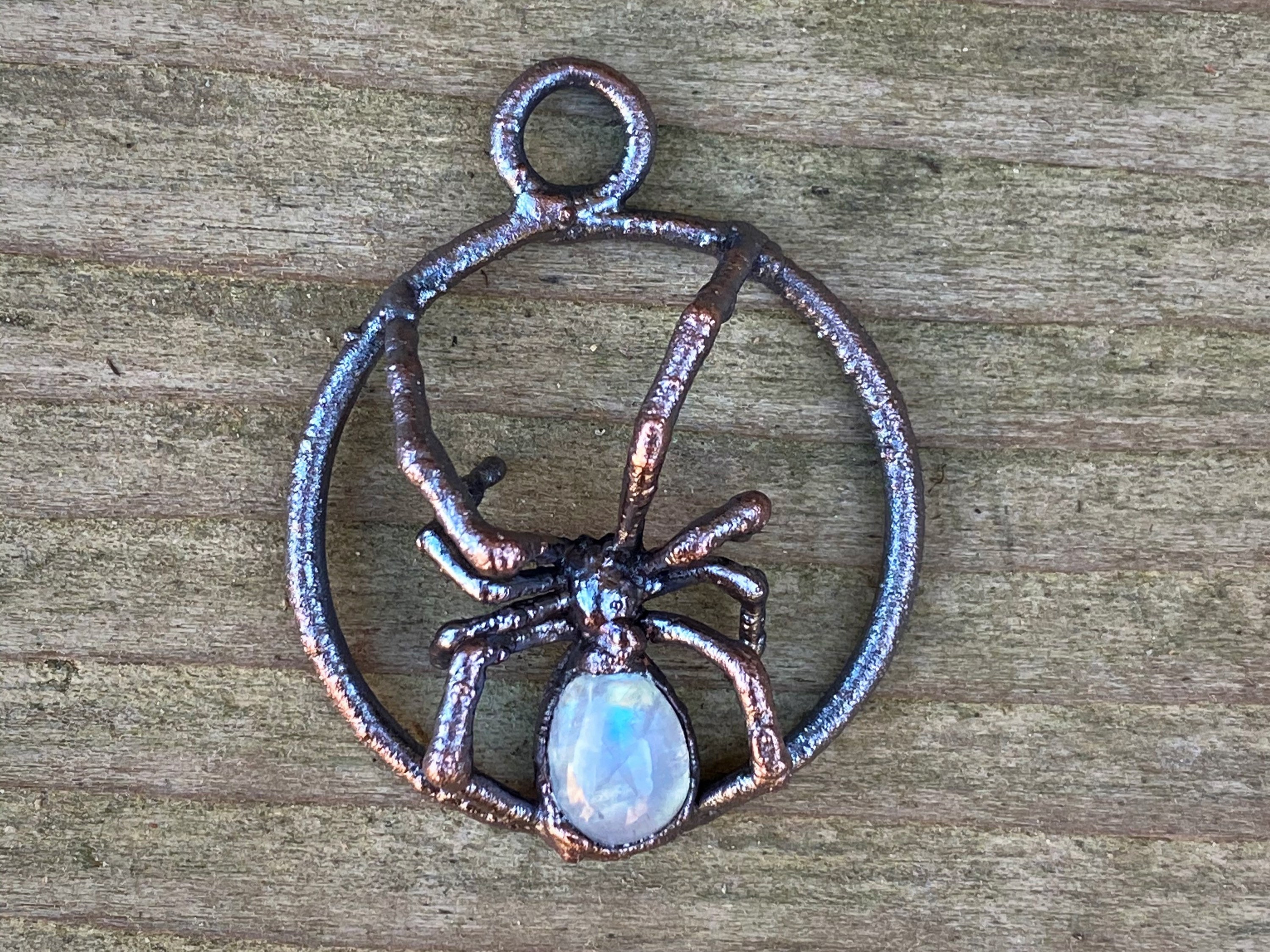 Electroformed jewelry insect pendant
