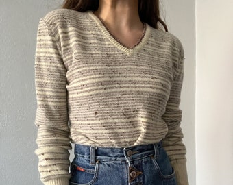 70s Angora Lambswool Blend Cropped Sweater