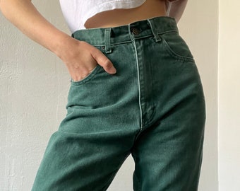 Vintage 90s Jordache Green High Waisted Jeans 27"