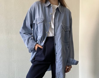 Vintage 90er Jeanshemd mit Kragen