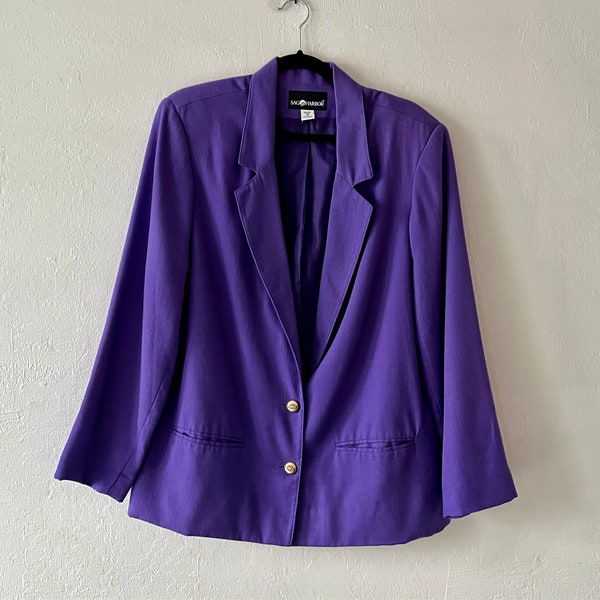 Vintage Purple Oversized Blazer Sag Harbor