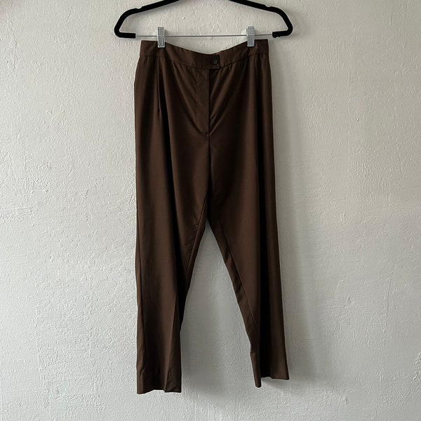 Vintage Brown High Waisted Trousers 26x25