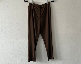 Vintage bruine broek met hoge taille 26x25