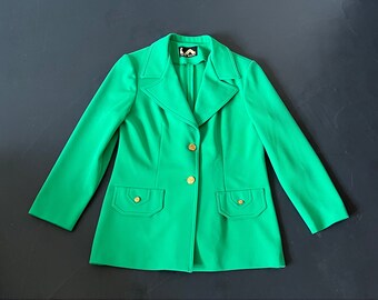 Vintage Jack Winter Green Double Knit Blazer