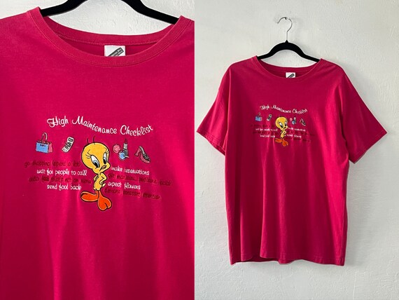 Vintage Tweety Bird "High Maintenance" Tee - image 1