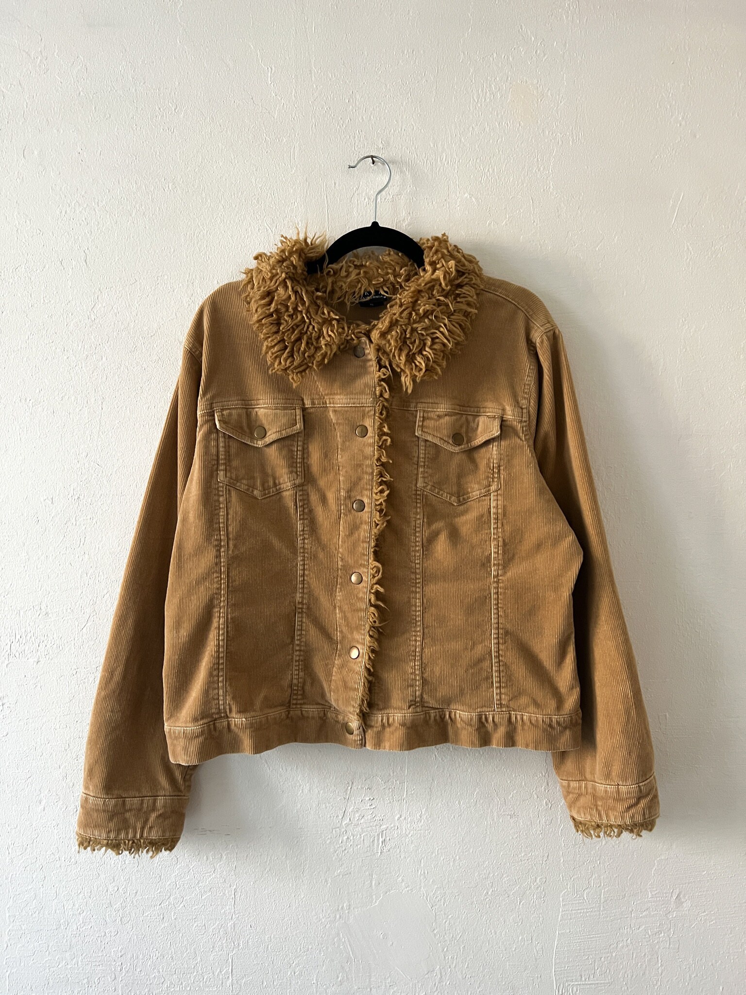 Corduroy Shearling Jacket - Etsy UK