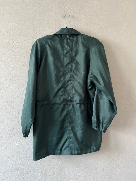 Vintage 90s Green Nylon Windbreaker Jacket - image 4