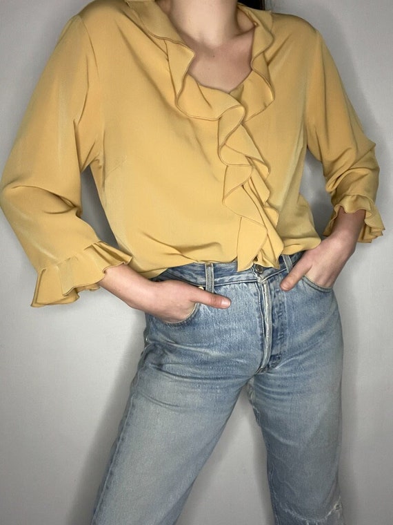 Eggshell Vintage Ruffle Collar & Cuff Blouse main image 0
