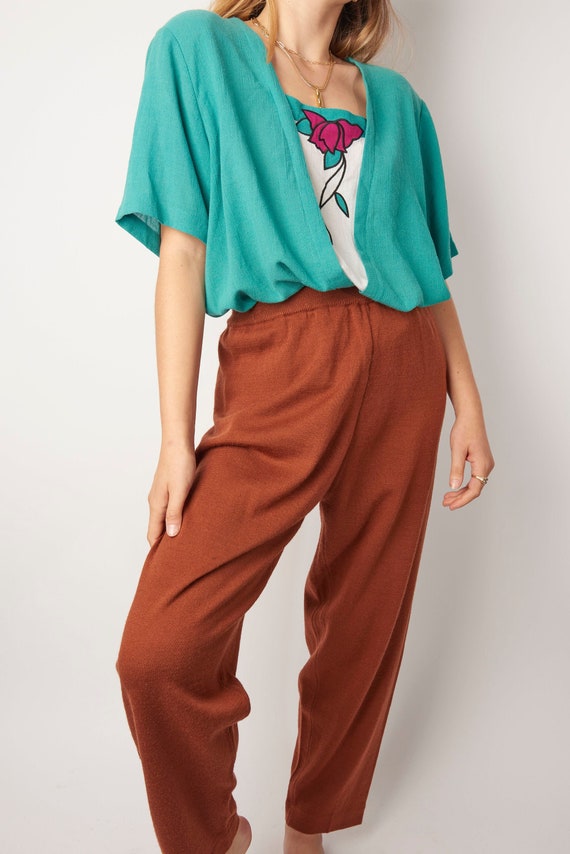 Vintage 1970s Clay Knit Lounge Pants