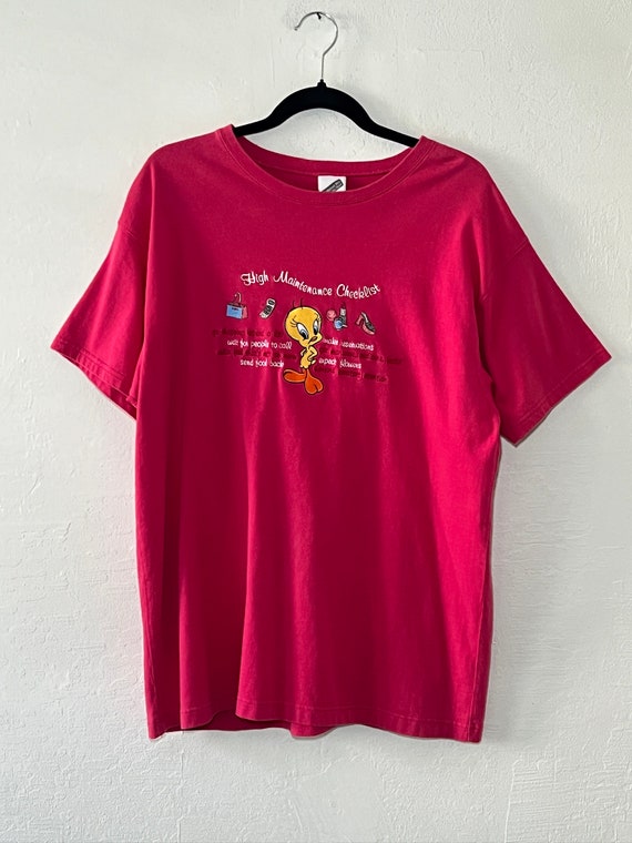 Vintage Tweety Bird "High Maintenance" Tee - image 8