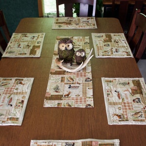 Lodge placemats,lodge table runner,cabin placemats,rustic cabin decor,hunting decor,lodge decor,cabin decor,country home decor, home decor