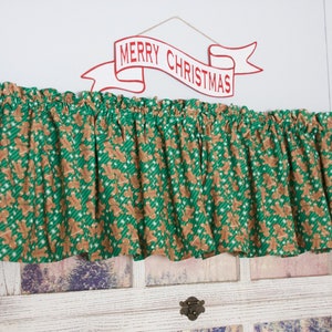 Gingerbread Valances, Gingerbread Curtains, Gingerbread Home Decor, Christmas Valances, Christmas Curtains, Christmas Decor, Gingerbread