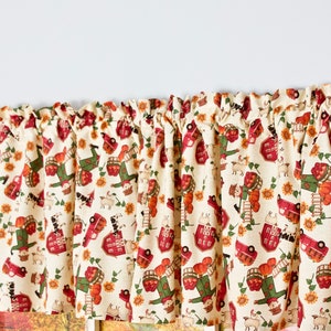 Fall Valances, Fall Curtains, Fall Country Valances, Sunflower Valances, Scarecrow Valances, Farm Valances, Country Fall Valances
