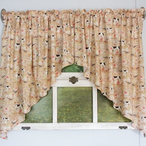 Lodge Prairie Curtains, Cabin Prairie Curtains, Hunting Home Decor, Lodge Home Decor, Cabin Home Decor, Wildlife Curtains,Hunting Dog Decor
