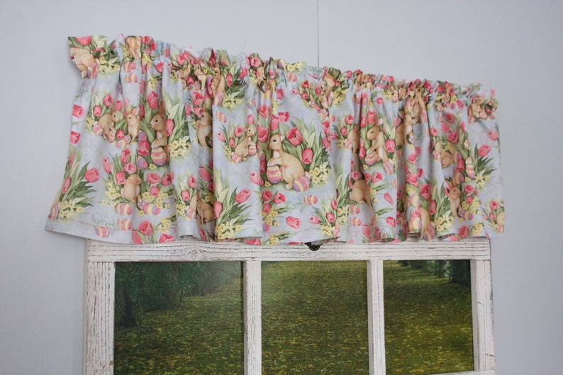 Easter Valances Easter Curtains Easter Home Decor Easter Etsy