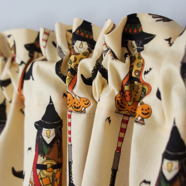 Halloween valances, Halloween curtains, Halloween home decor, Witch Curtains, Witch Valances, Witch Home Decor, Halloween Decor,