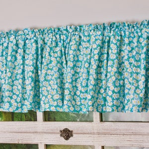 Daisy Valances,Daisy Curtains,Country Valances,Country Home Decor,Daisy Home Decor,Spring Valances,Country Kitchen Curtains,Flower Valances