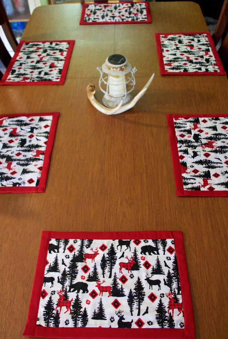 Lodge Placemats Cabin Placemats Country Placements Country Etsy
