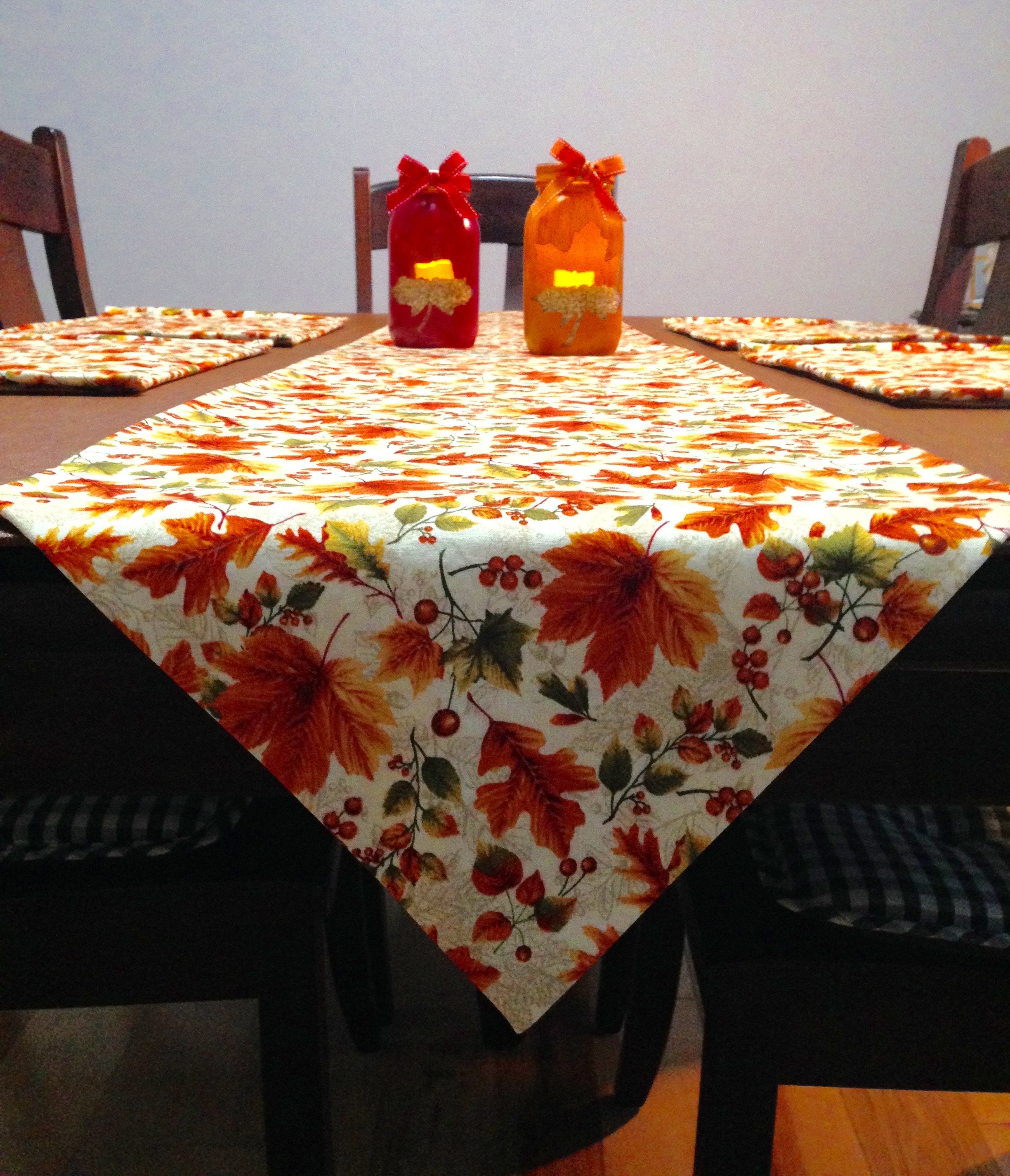 Fall Table Runner Fall Placemats Placemats Table Runner Etsy
