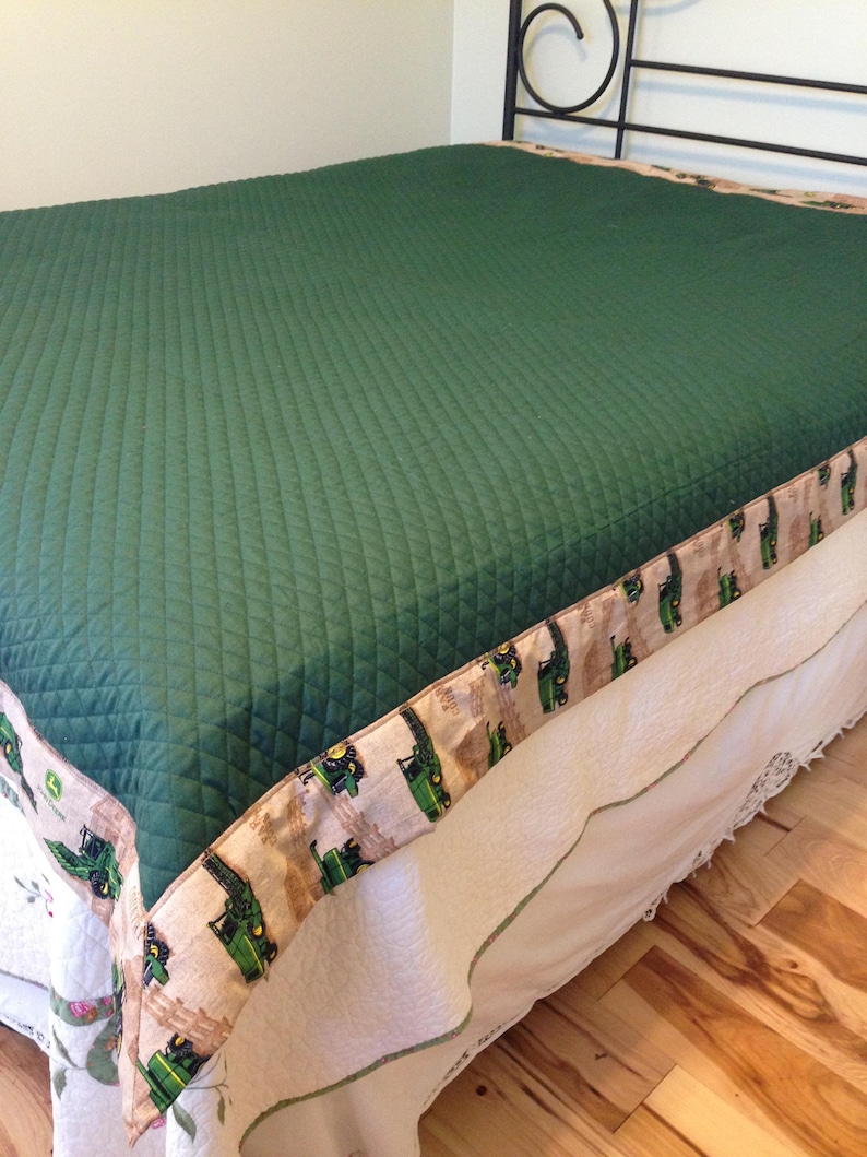 John Deere Quilt Bedding Blanket Bedroom Decor Full Size Set