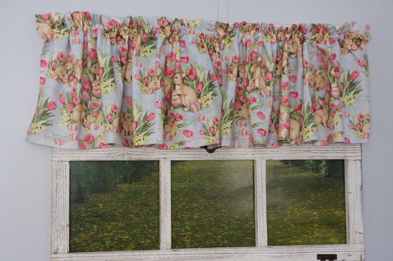 Easter Valances Easter Curtains Easter Home Decor Easter Etsy