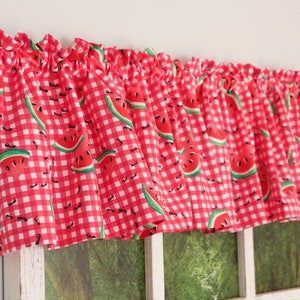 Country Valances, Kitchen Curtains, Watermelon Valances, Watermelon Curtains, Watermelon home decor, Fruit Kitchen Curtains, Fruit Decor