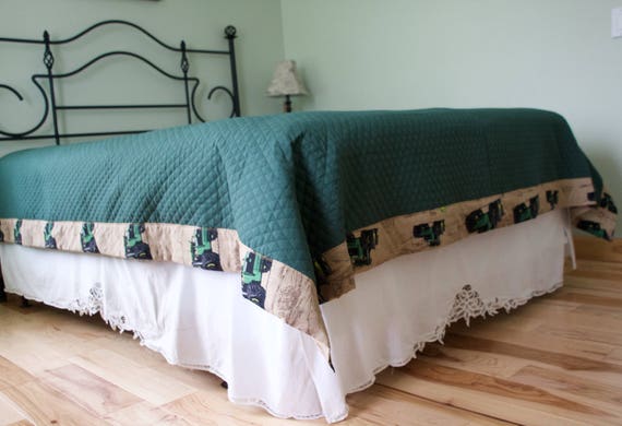 John Deere Blanket Quilted John Deere Blanket Bedding John Deere Bedding Set Bedroom Decor John Deere Decor Queen Bedding